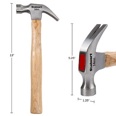 Stalwart 16-ounce Claw Hammer With Wood Handle
