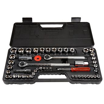 Stalwart 52 pc Sae And Metric Drive Socket Set
