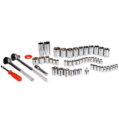 Stalwart 52-piece Sae And Metric Drive Socket Set