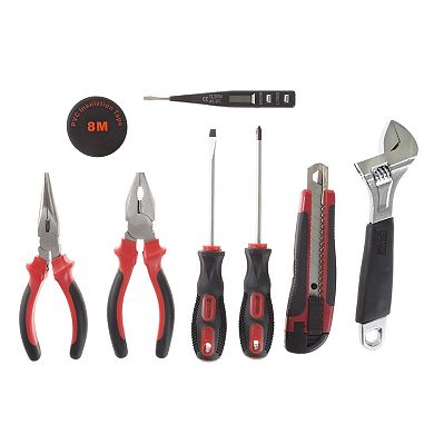 Stalwart 9-piece Household Hand Tools Set, Red