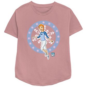 Women's Ben 10 Gwen Snowflakes Relaxed Fit Graphic Tee