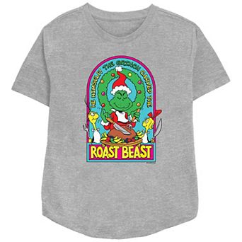 Women's Dr. Seuss Grinch Roast Beast Relaxed Fit Graphic Tee