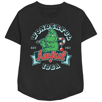 Women's Dr. Seuss Grinch Wonderful Awful Idea Relaxed Fit Graphic Tee
