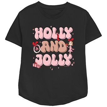 Women's Dr. Seuss Cindy-Lou Who Holly And Jolly Relaxed Fit Graphic Tee