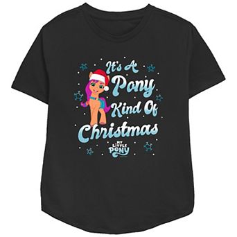 Women's My Little Pony Pinkie Pie It's A Pony Kind Of Christmas Relaxed Fit Graphic Tee