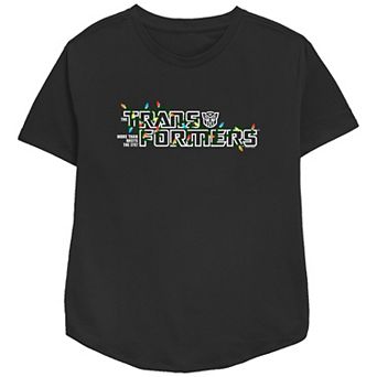 Women's Transformers Christmas Lights Relaxed Fit Graphic Tee