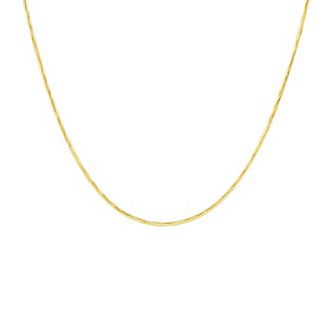 PRIMROSE 24k Gold Plated Diamond Cut Snake Chain Necklace