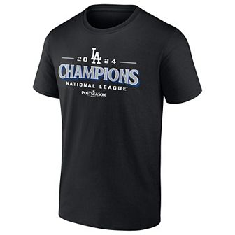 Men's Fanatics Los Angeles Dodgers MLB 2024 National League Champions Post Season Roster T-Shirt