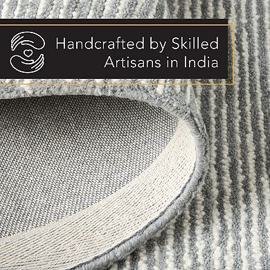 Town & Country Luxe Rita Ribbed Textured Hand Tufted 100% Wool Area Rug