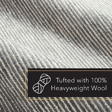 Town & Country Luxe Rita Ribbed Textured Hand Tufted 100% Wool Area Rug