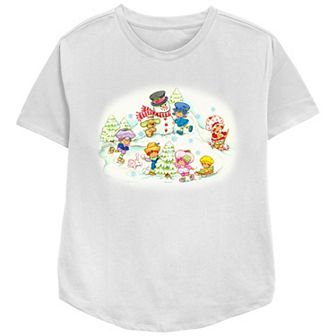 Women's Strawberry Shortcake Winter Fun Relaxed Fit Graphic Tee