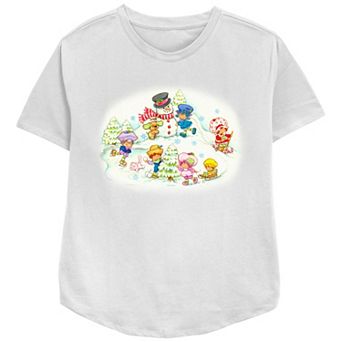 Women's Strawberry Shortcake Winter Fun Relaxed Fit Graphic Tee
