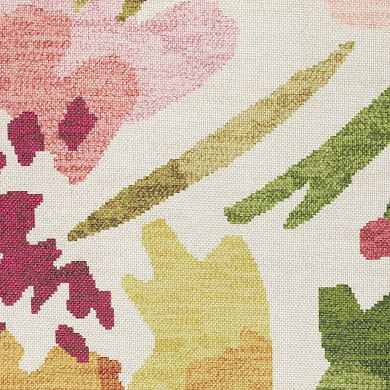 StyleHaven Fernanda Romantic Floral Cascade Beige & Pink Indoor/Outdoor Washable Area Rug
