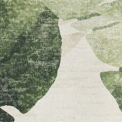 StyleHaven Fernanda Tropical Palm Beige & Green Indoor/Outdoor Washable Area Rug