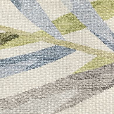 StyleHaven Fernanda Coastal Watercolor Palm Beige & Multi Indoor/Outdoor Washable Area Rug