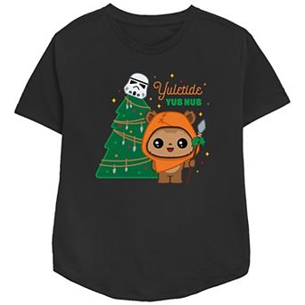 Women's Star Wars Yuletide Yub Nub Relaxed Fit Graphic Tee