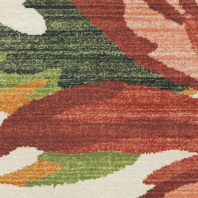 StyleHaven Fernanda Tropical Floral Beige & Multi Indoor/Outdoor Washable Area Rug