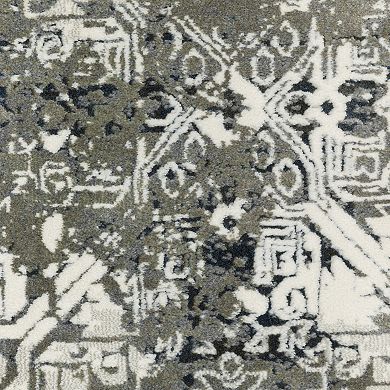 StyleHaven Griffin Distressed Traditional Ivory & Gray Area Rug