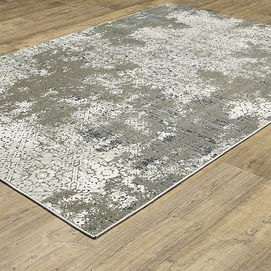StyleHaven Griffin Distressed Traditional Ivory & Gray Area Rug