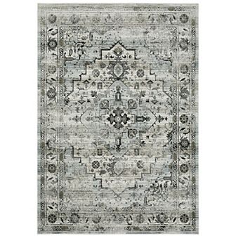 StyleHaven Griffin Distressed Traditional Gray & Blue Area Rug