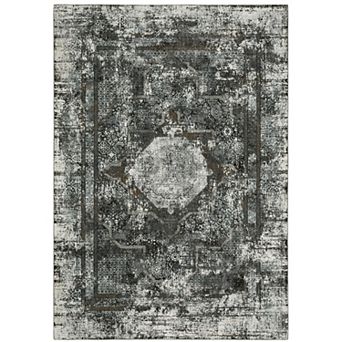 StyleHaven Griffin Distressed Traditional Charcoal & Gray Faded Design Area Rug