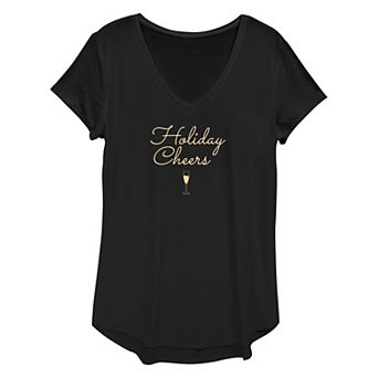 Women's Holiday Cheers Graphic Tee