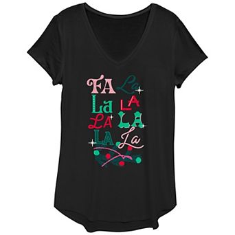Women's Christmas Fa La La Graphic Tee