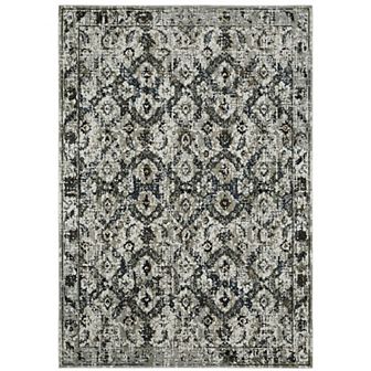 StyleHaven Griffin Distressed Traditional Charcoal & Gray Classic Pattern Area Rug