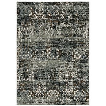 StyleHaven Griffin Distressed Traditional Charcoal / Multi Area Rug