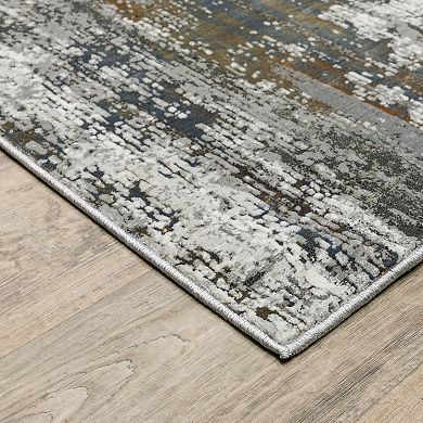 StyleHaven Griffin Contemporary Abstract Stripe Charcoal & Gray Area Rug