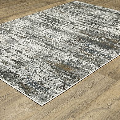 StyleHaven Griffin Contemporary Abstract Stripe Charcoal & Gray Area Rug