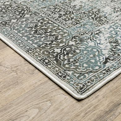 StyleHaven Griffin Distressed Traditional Gray & Multi Area Rug