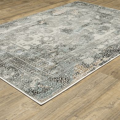 StyleHaven Griffin Distressed Traditional Gray & Multi Area Rug