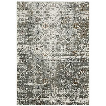 StyleHaven Griffin Distressed Traditional Ivory & Multi Area Rug