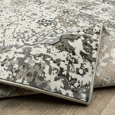 StyleHaven Griffin Distressed Traditional Ivory & Multi Area Rug