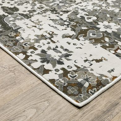 StyleHaven Griffin Distressed Traditional Ivory & Multi Area Rug