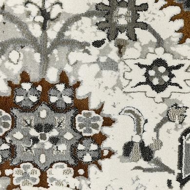 StyleHaven Griffin Distressed Traditional Ivory & Multi Area Rug