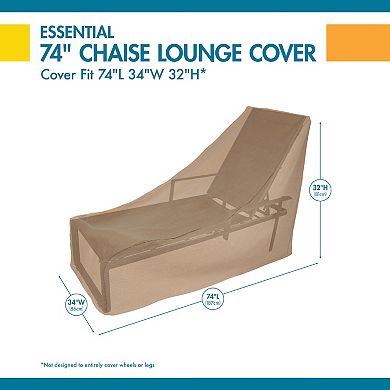 Classic Accessories Duck Covers Essential Water-Resistant 74-in. Chaise Lounge Chair Cover