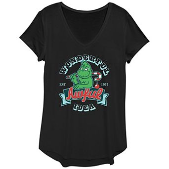 Women's Dr. Seuss Grinch Wonderful Awful Idea Graphic Tee
