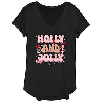 Women's Dr. Seuss Cindy-Lou Who Holly And Jolly Graphic Tee