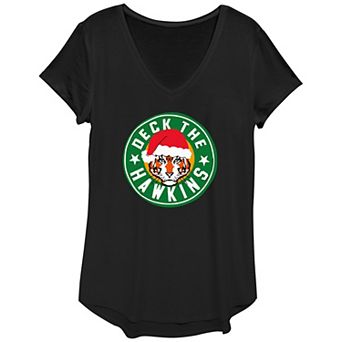 Women's Stranger Things Deck The Hawkins Graphic Tee