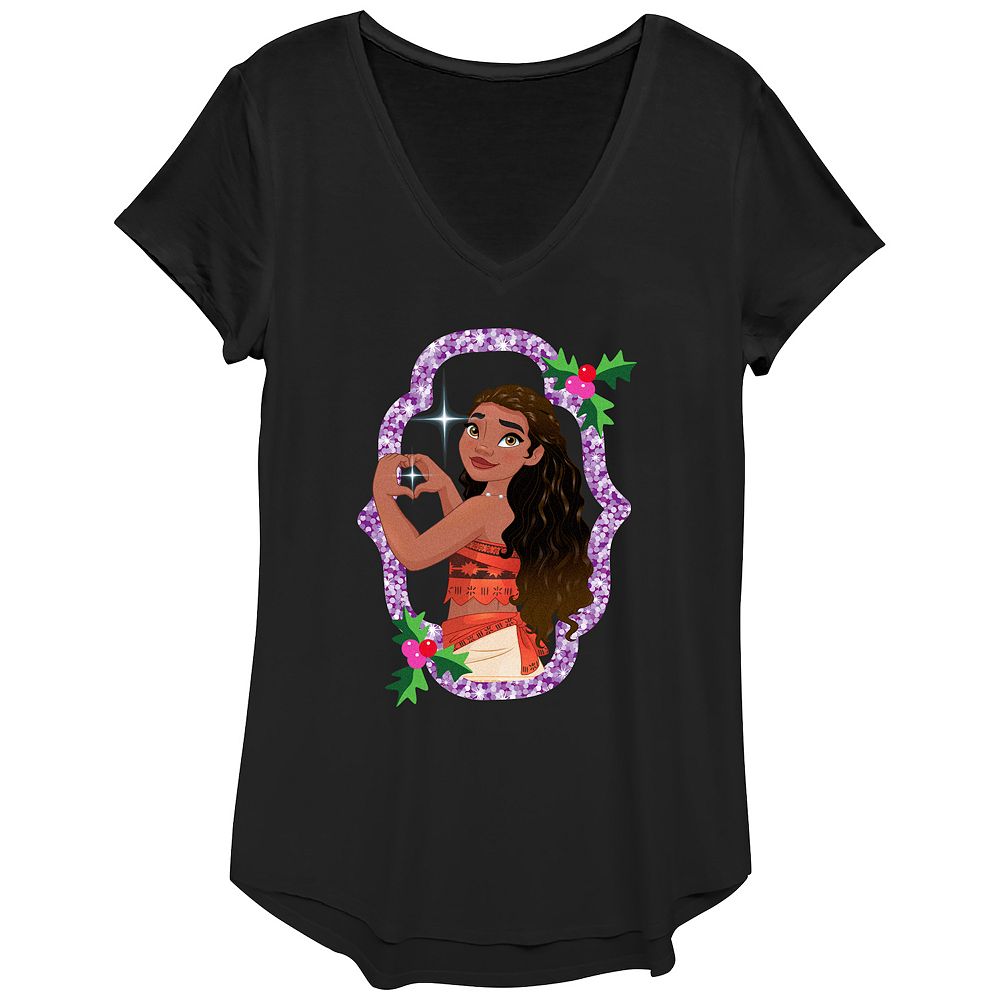 Disney's Moana Sparkling Christmas Wreath Women's Graphic Tee