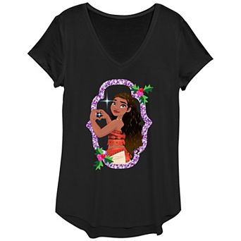Disney's Moana Sparkling Christmas Wreath Women's Graphic Tee