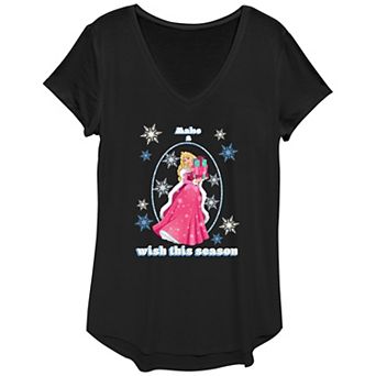 Disney Princess Sleeping Beauty Aurora Make A Wish This Season Women's Graphic Tee