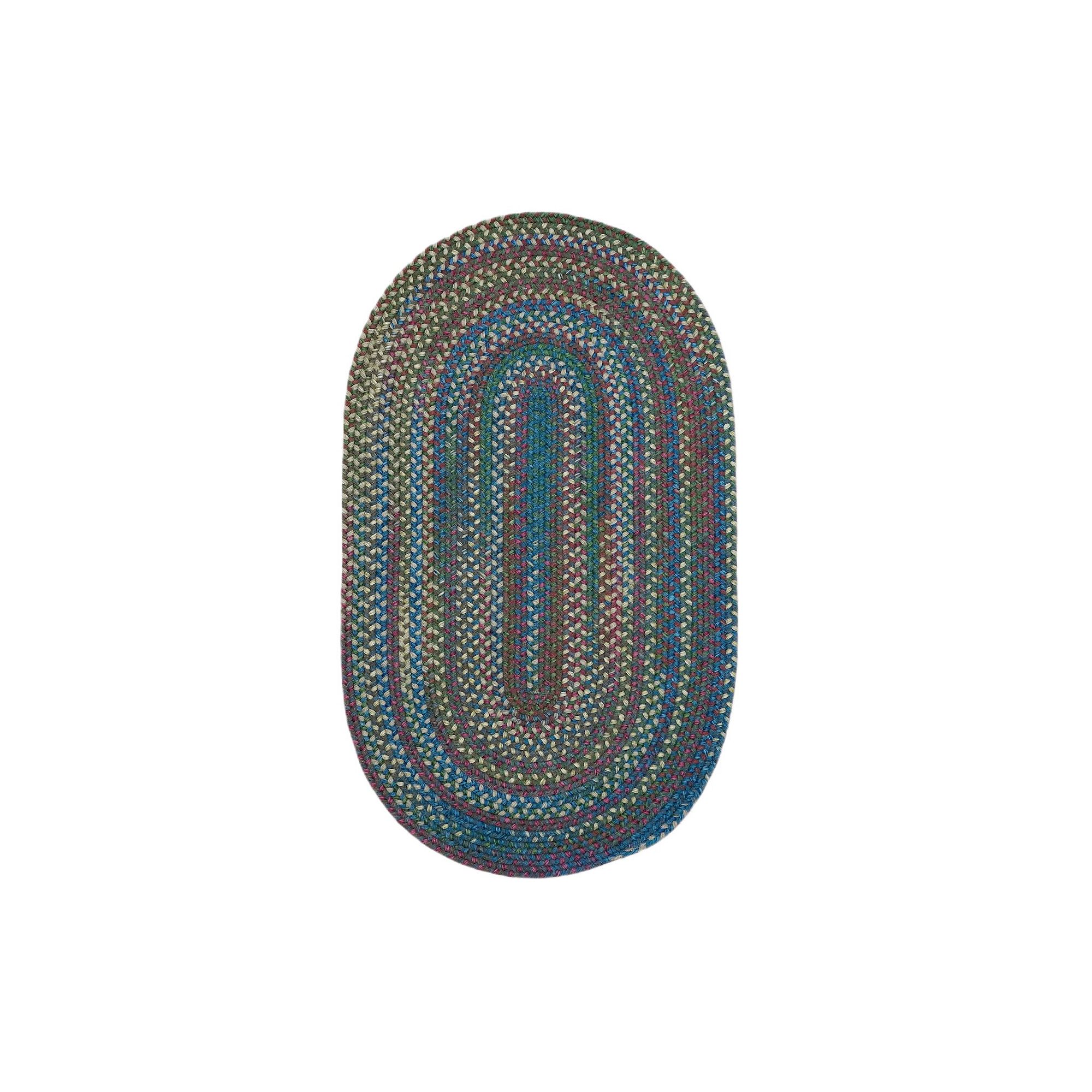 Colonial Mills Newcastle Reversible Braided Wool Rug, Dusk Blue
