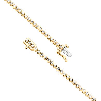 Diamond Brilliance 14k Gold 1 Carat T.W. Lab-Grown Diamond Tennis Bracelet