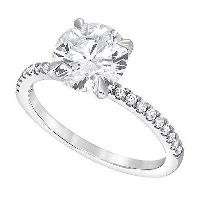 Diamond Brilliance 14k White Gold 2 1/5 Carat T.W. Lab-Grown Diamond Round Engagement Ring