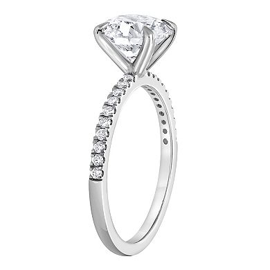Diamond Brilliance 14k White Gold 2 1/5 Carat T.W. Lab-Grown Diamond Round Engagement Ring