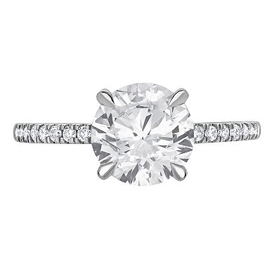 Diamond Brilliance 14k White Gold 2 1/5 Carat T.W. Lab-Grown Diamond Round Engagement Ring