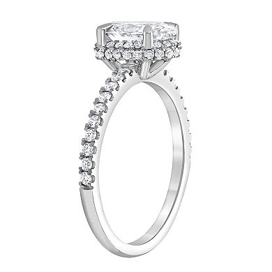 Diamond Brilliance 14k White Gold 1 3/8 Carat T.W. Lab-Grown Diamond Oval Center Engagement Ring